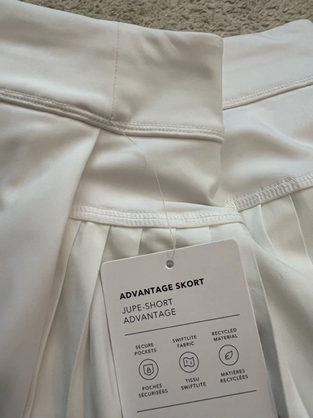 NWT Athleta White Tennis Skirt Womens Size Medium - Picture 5 of 5
